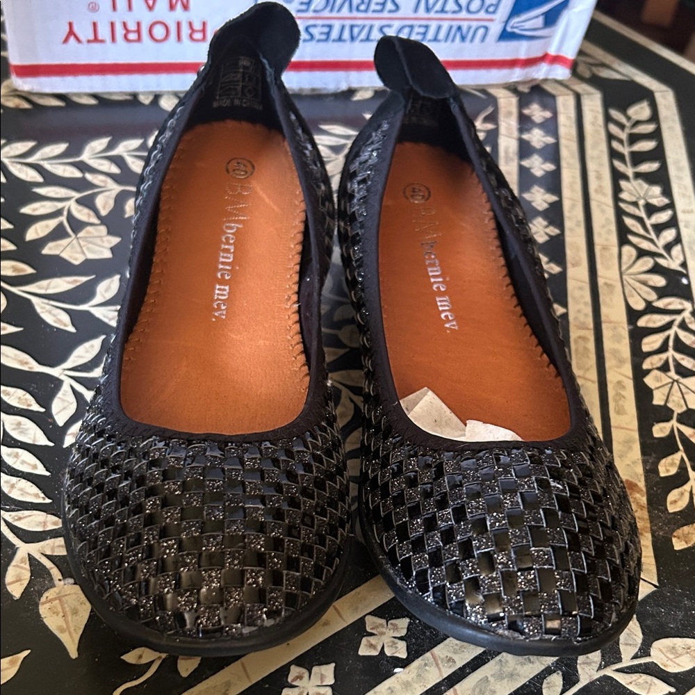 Black woven flats by Berne Mev size 9